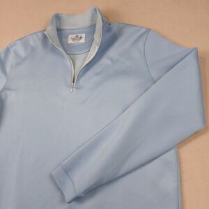 Mizzen + Main Medium Mens Sweatshirt 1/4 Zip Stretch Performance Has Defects